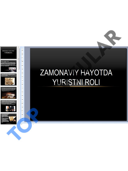 Zamonaviy hayotda yuristni roli